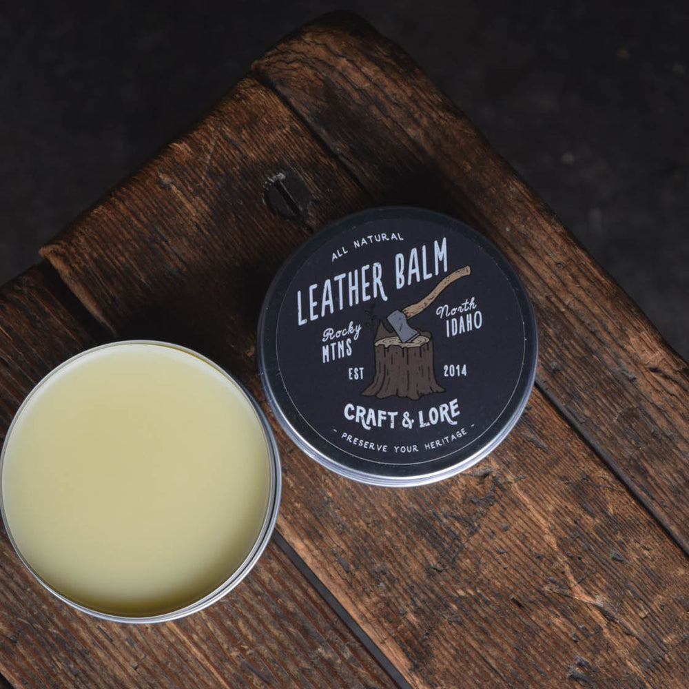 Leather Care Balm Conditioner Protectant Preservative Handmade Natural Quality PNW Craft and Lore